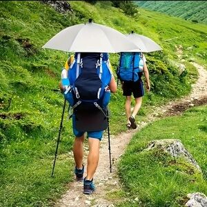Rain Sun Protection Gardening Hiking Head Umbrella Hat NEW Travel Outdoors Home